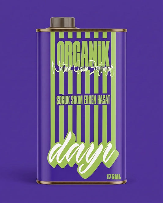 Baby Tin Mor- Organik Soğuk Sıkım Erken Hasat Zeytinyağı - 175 ML