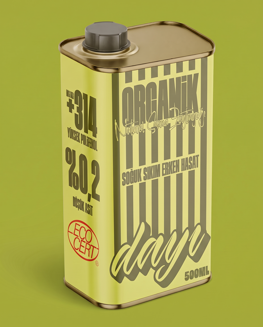 Baby Tin Yeşil- Organik Soğuk Sıkım Erken Hasat Zeytinyağı  - 175 ML