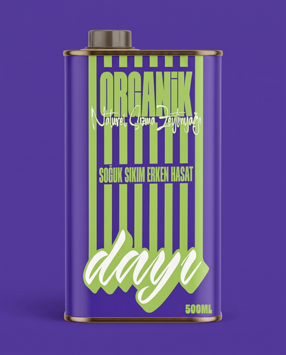 Baby Tin Mor- Organik Soğuk Sıkım Erken Hasat Zeytinyağı  - 175 ML