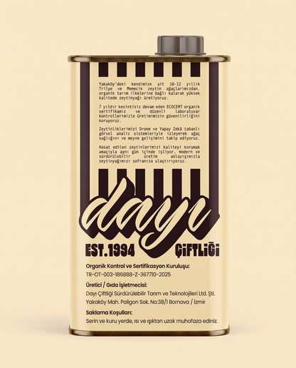 Baby Tin Bej - Organik Soğuk Sıkım Erken Hasat Zeytinyağı  - 175 ML