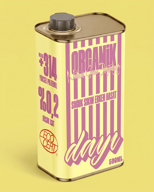 Baby Tin Sarı - Organik Soğuk Sıkım Erken Hasat Zeytinyağı  - 175 ML