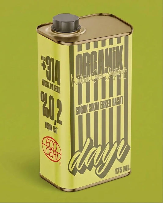 Baby Tin Yeşil- Organik Soğuk Sıkım Erken Hasat Zeytinyağı  - 175 ML